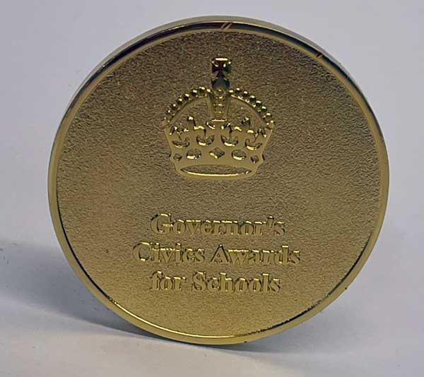 medal for school SA Governor SA Governor's custom medal