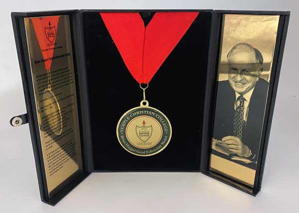 Medal for Temple Temple Christian College custom medal