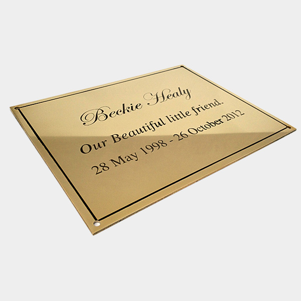 Custom Memorial Signage Custom Memorial Signage